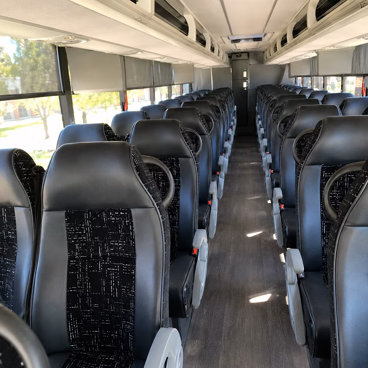 bristol charter bus rental interior
