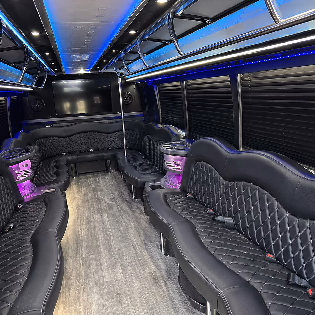 bristol party bus rental interior